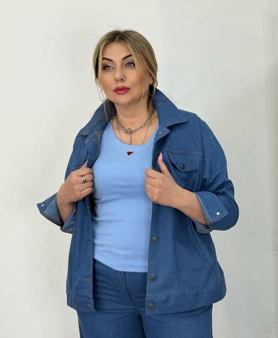 Джинсовка Джойс светло-синий джинс, Світло-синій, 50-52