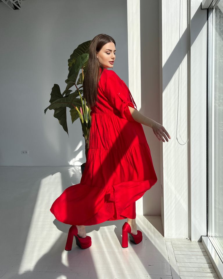 Платье парадіз  красное, Красный, 62-64