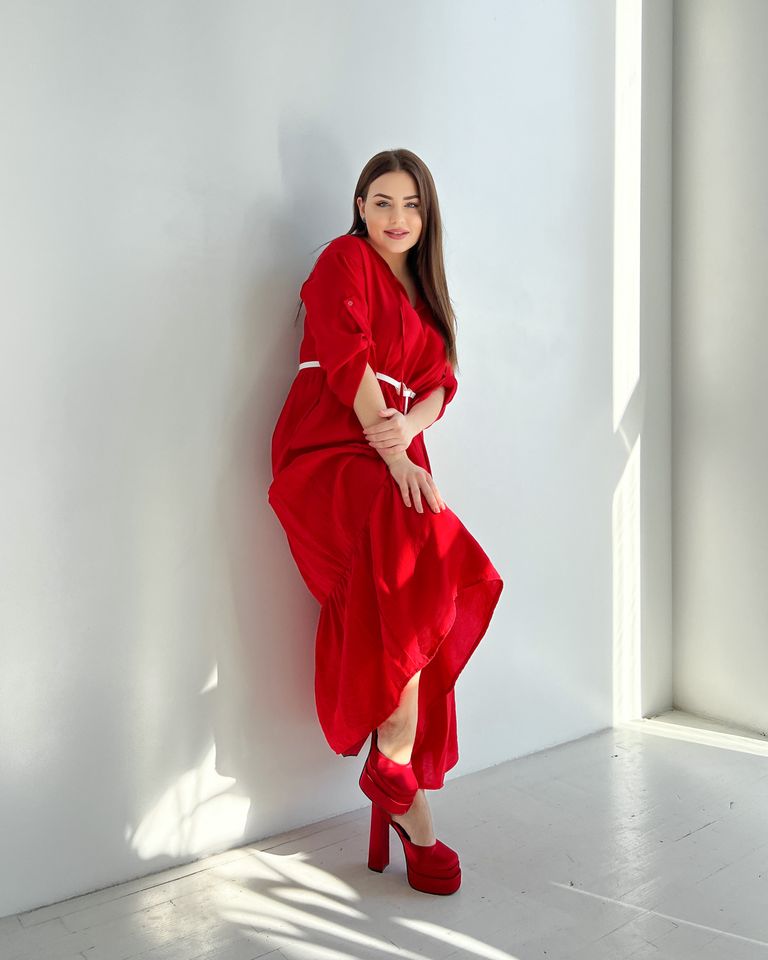 Платье парадіз  красное, Красный, 62-64