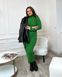 В'язане плаття з високою горловиною зелене, Зелений, 46-50