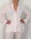 Костюм піжамний з брюками червоні серденька, Белый, 50-52