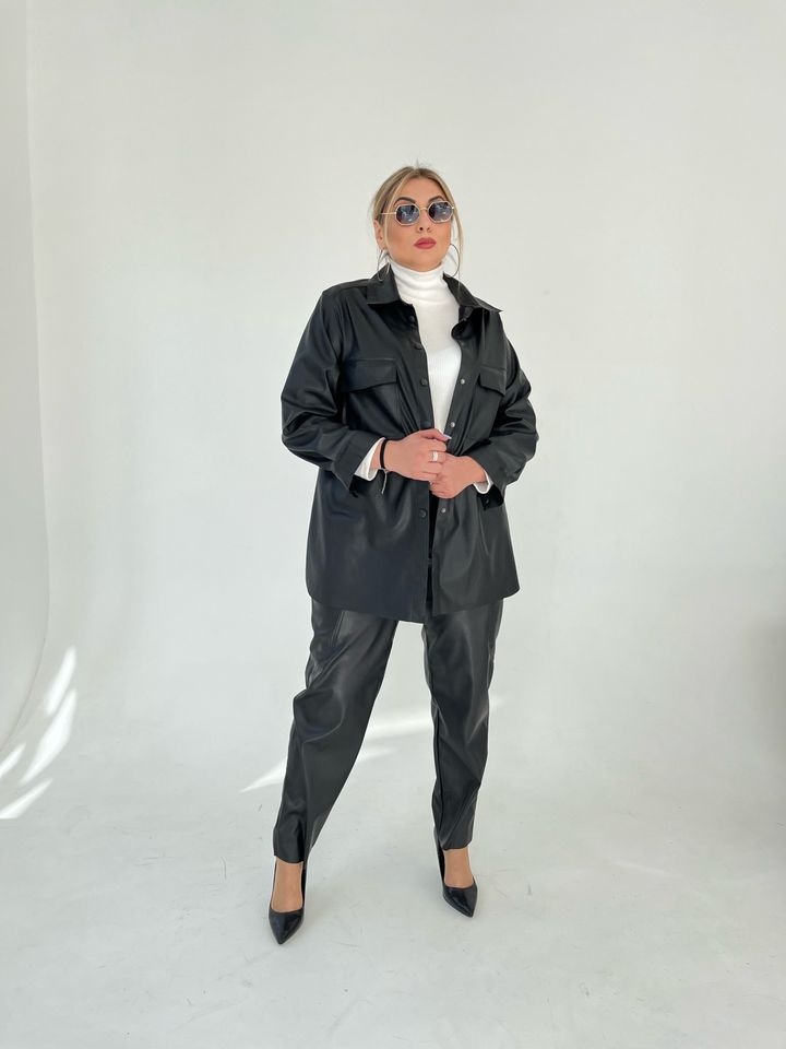 Стильные зимние женские брюки Таурус черные, Черный, 62-64
