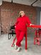 Женский спортивный костюм на флисе Санторини красный, Красный, 50-52