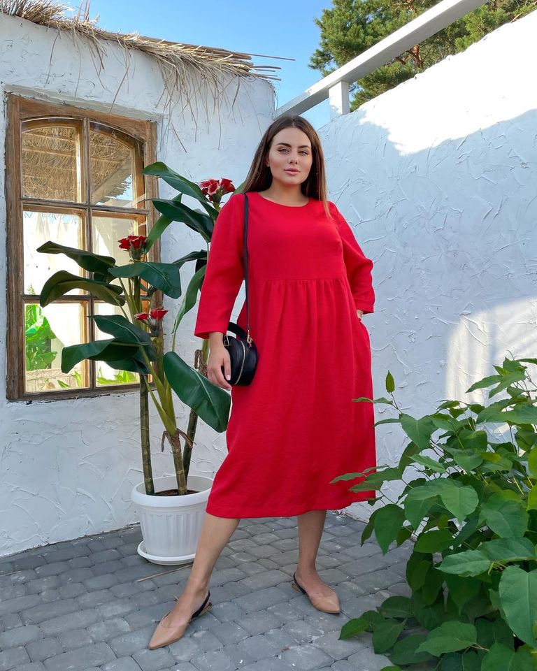 Платье Верона красное, Красный, 50-52
